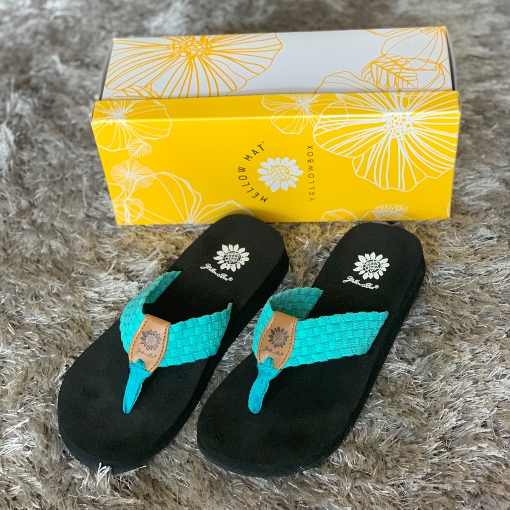 YELLOW BOX MELLOW MAT FLIP FLOP YINN TEAL 8
